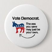 Badge Rond 10 Cm VOTE DÉMOCRATE -.png (Devant)