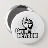 Badge Rond 10 Cm Vote Gavin Newsom (Devant & derrière)