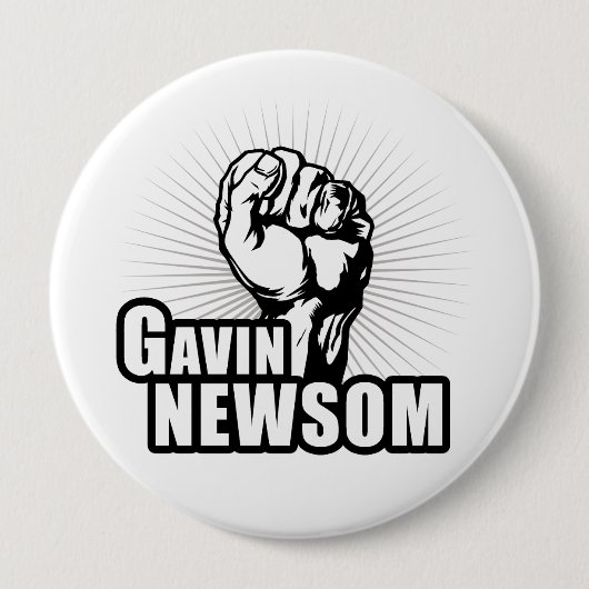 Badge Rond 10 Cm Vote Gavin Newsom (Devant)