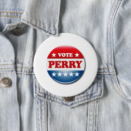 BADGE ROND 10 CM VOTE PERRY (En situation)