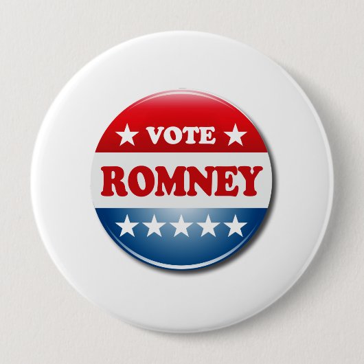 BADGE ROND 10 CM VOTE ROMNEY (Devant)