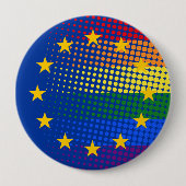 Badge Rond 10 Cm Voter Pour Notre Future Europe Election Pride Arc (Devant)