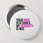 Badge Rond 10 Cm Votre haine est un choix (Devant & derrière)