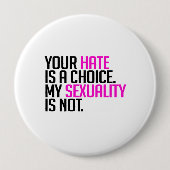 Badge Rond 10 Cm Votre haine est un choix (Devant)