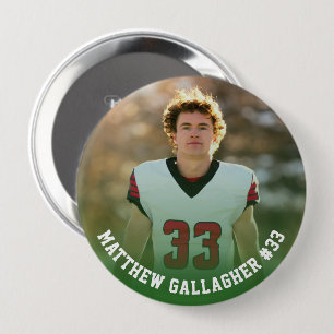 Badge Rond 10 Cm Votre photo de sport Bouton personnalisé d'équip