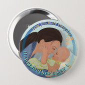 Badge Rond 10 Cm Vous aimez plus Bouton Fête des Mères (Devant & derrière)