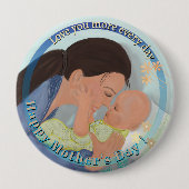 Badge Rond 10 Cm Vous aimez plus Bouton Fête des Mères (Devant)