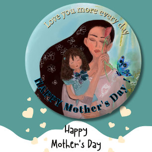 Badge Rond 10 Cm Vous aimez plus chaque jour Bouton