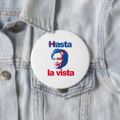 Badge Rond 10 Cm Vue de La de Hasta - Hillary tordue - - (En situation)