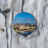 Badge Rond 10 Cm Vue panoramique de Sliema à Malte (En situation)