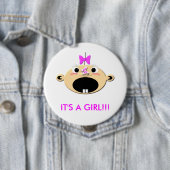 Badge Rond 10 Cm WButtfbigmouth, C'est UNE FILLE ! ! ! (En situation)