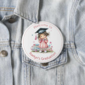 Badge Rond 10 Cm Whimsical Kindergarten Graduation Celebration  (En situation)