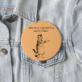 Badge Rond 10 Cm Witress chat servant tarte drôle chat Bouton (En situation)