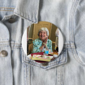 Badge Rond 10 Cm Wowo, bouton (En situation)