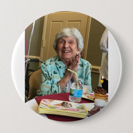 Badge Rond 10 Cm Wowo, bouton (Devant)