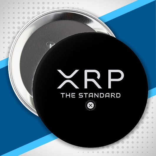 Badge Rond 10 Cm XRP La crypto-monnaie de mème de citation standard