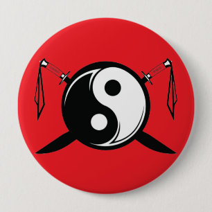 Badge Rond 10 Cm Yin Yang Double mot de passe