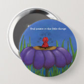 Badge Rond 10 Cm Zen Ladybug (Devant & derrière)