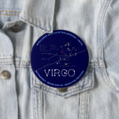 Badge Rond 10 Cm Zodiac Constellation Virgo (En situation)