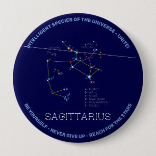 Badge Rond 10 Cm Zodiaque Sagittarius
