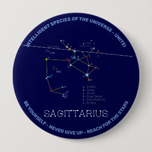 Badge Rond 10 Cm Zodiaque Sagittarius