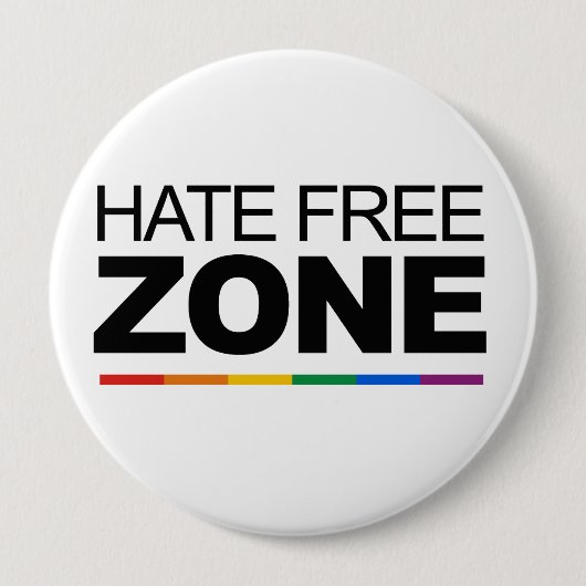 BADGE ROND 10 CM ZONE LIBRE DE HAINE (Devant)