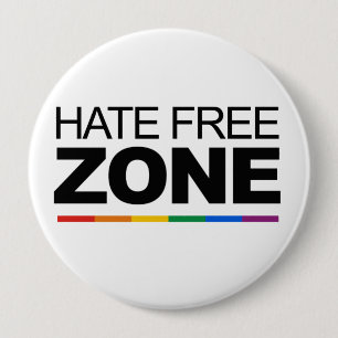 BADGE ROND 10 CM ZONE LIBRE DE HAINE