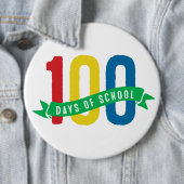 Badge Rond 15,2 Cm 100 jours de bouton d'école (En situation)