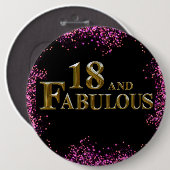 Badge Rond 15,2 Cm 18e anniversaire (Devant & derrière)