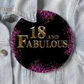 Badge Rond 15,2 Cm 18e anniversaire (En situation)