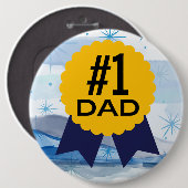 Badge Rond 15,2 Cm #1 Papa Colossal 6" ronde (Devant & derrière)