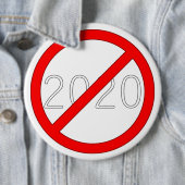 Badge Rond 15,2 Cm "2020 Cross-Out" (DARK) (En situation)