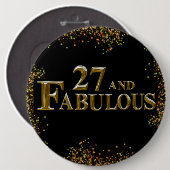 Badge Rond 15,2 Cm 27e anniversaire (Devant & derrière)
