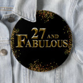 Badge Rond 15,2 Cm 27e anniversaire (En situation)