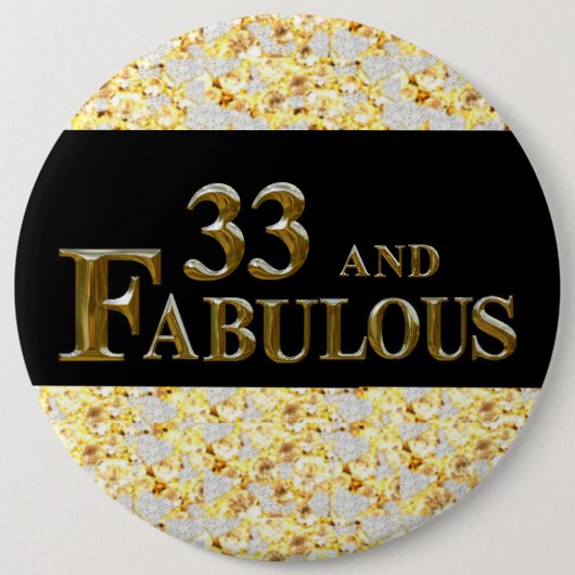 Badge Rond 15,2 Cm 33e anniversaire (Devant)