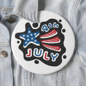 Badge Rond 15,2 Cm 4 juillet (En situation)