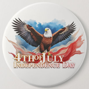 Badge Rond 15,2 Cm 4 juillet Aigle – Conception d'art patriotique