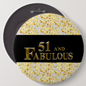 Badge Rond 15,2 Cm 51e anniversaire (Devant & derrière)