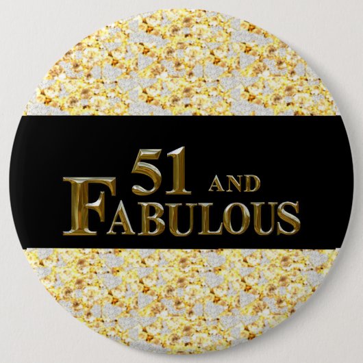 Badge Rond 15,2 Cm 51e anniversaire (Devant)