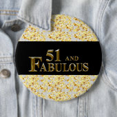 Badge Rond 15,2 Cm 51e anniversaire (En situation)