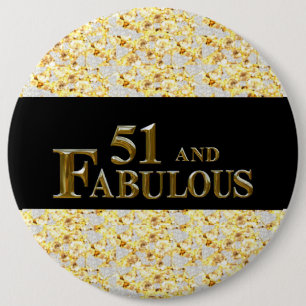 Badge Rond 15,2 Cm 51e anniversaire 
