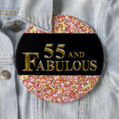 Badge Rond 15,2 Cm 55e anniversaire  (En situation)