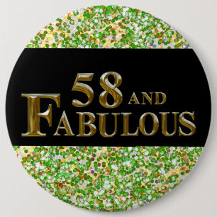Badge Rond 15,2 Cm 58e anniversaire