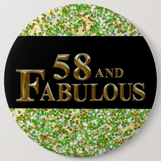 Badge Rond 15,2 Cm 58e anniversaire  (Devant)