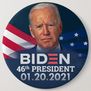 Badge Rond 15,2 Cm 59e anniversaire de l'investiture du président Bo