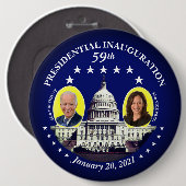 Badge Rond 15,2 Cm 59e investiture du président (Devant & derrière)