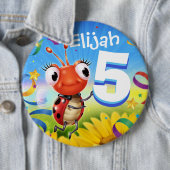 Badge Rond 15,2 Cm 5 ans Insigne d'anniversaire personnalisé Gamme Li (En situation)