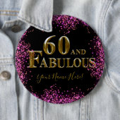 Badge Rond 15,2 Cm 60e anniversaire  (En situation)