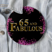 Badge Rond 15,2 Cm 65e anniversaire  (En situation)