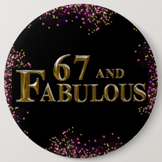 Badge Rond 15,2 Cm 67e anniversaire (Devant)